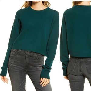 Reformation crewneck crop cashmere sweater
